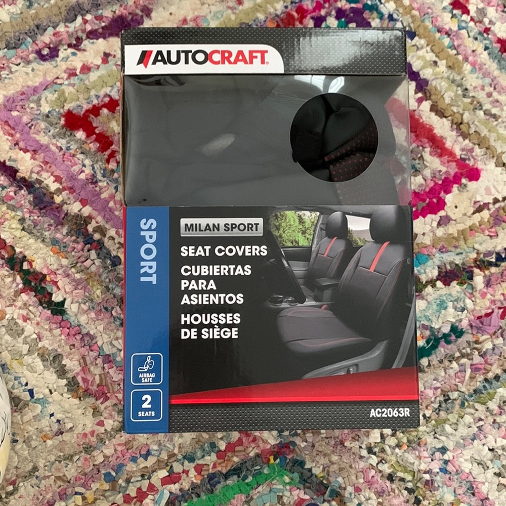 Autocraft seat covers,black and red